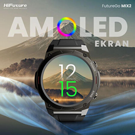 HiFuture FutureGo Mix2 36mm Akıllı Saat Raven Siyahı