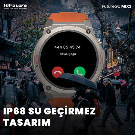 HiFuture FutureGo Mix2 36mm Akıllı Saat Günışığı Turuncusu