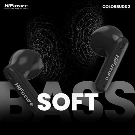 HiFuture ColorBuds 2 Bluetooth 5.2 TWS Kablosuz Kulakiçi Kulaklık Siyah