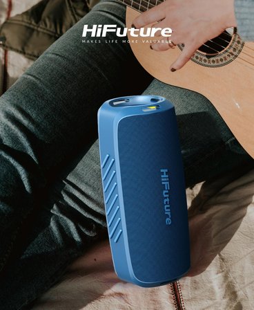HiFuture Gravity RGB BT 5.3 45W IPX7 Taşınabilir Stereo Bluetooth Hoparlör Mavi