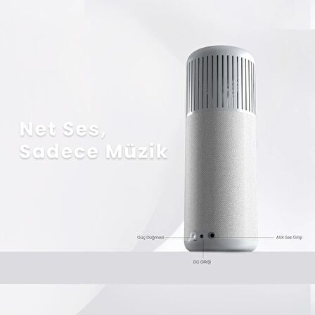 HiFuture Wedge Kablosuz Bluetooth 5.3 Ambiyans Aydınlatmalı 50W TWS Ayaklı Taşınabilir Ev Hoparlörü Beyaz