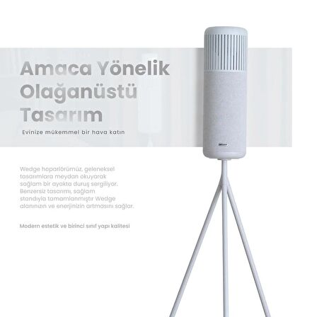 HiFuture Wedge Kablosuz Bluetooth 5.3 Ambiyans Aydınlatmalı 50W TWS Ayaklı Taşınabilir Ev Hoparlörü Beyaz