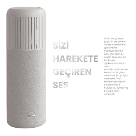 HiFuture Wedge Kablosuz Bluetooth 5.3 Ambiyans Aydınlatmalı 50W TWS Ayaklı Taşınabilir Ev Hoparlörü Açık Kahverengi