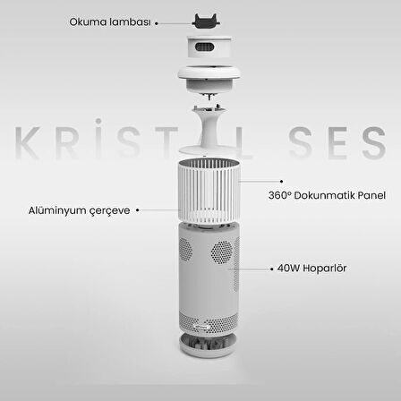 HiFuture Wedge Kablosuz Bluetooth 5.3 Ambiyans Aydınlatmalı 50W TWS Ayaklı Taşınabilir Ev Hoparlörü Açık Kahverengi