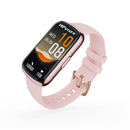 HiFuture EVO2 Bluetooth 5.2 1.47” Ekran 1 ATM Su Geçirmez 24+ Spor Modu Nabız Spor Kan Oksijen Takibi IOS & Android Uyumlu Akıllı Bileklik Pembe
