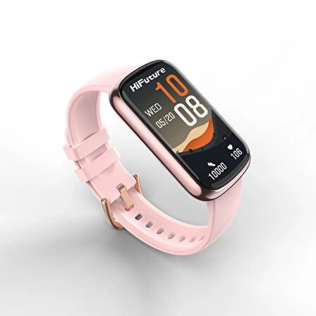 HiFuture EVO2 Bluetooth 5.2 1.47” Ekran 1 ATM Su Geçirmez 24+ Spor Modu Nabız Spor Kan Oksijen Takibi IOS & Android Uyumlu Akıllı Bileklik Pembe