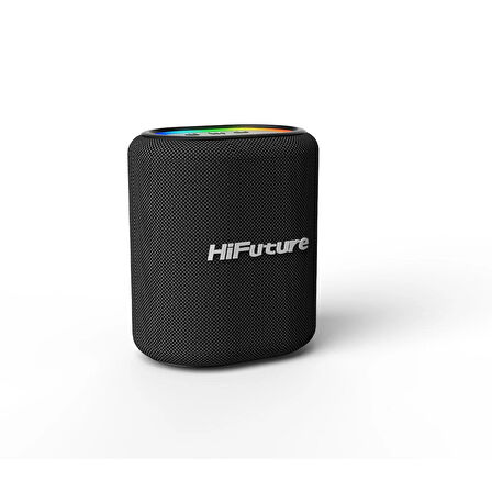 HiFuture Vocalist 100 Kablosuz Bluetooth 5.0 25W RGB Aydınlatmalı BT/AUX/SD Kart Girişli TWS Mikrofonlu Taşınabilir Karaoke Sistemi Hoparlör Siyah