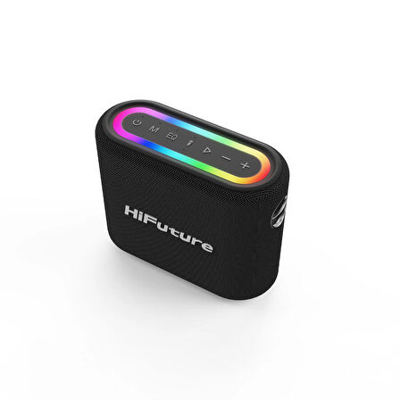 HiFuture Vocalist 200 Bluetooth 5.0 100W RGB Aydınlatmalı BT/AUX/USB/SD Kart Girişli Mikrofonlu Taşınabilir Karaoke Sistemi Kablosuz Hoparlör Siyah