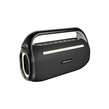 HiFuture MusicBox 100 70W Bluetooth 5.0 BT/USB/SD Kart/ AUX Girişli Mikrofonlu Karaoke Sistemi Kablosuz Hoparlör Siyah