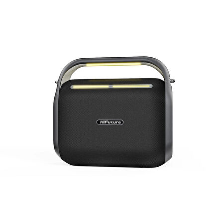 HiFuture MusicBox 200 100W Bluetooth 5.0 BT/USB/SD Kart/ AUX Girişli Mikrofonlu Karaoke Sistemi Kablosuz Hoparlör Siyah