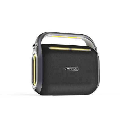 HiFuture MusicBox 200 100W Bluetooth 5.0 BT/USB/SD Kart/ AUX Girişli Mikrofonlu Karaoke Sistemi Kablosuz Hoparlör Siyah
