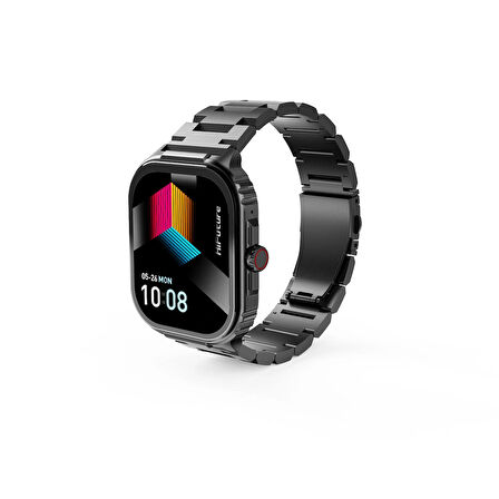HiFuture Ultra3 PRO Bluetooth 5.3 AMOLED Ekran IP68 Su Geçirmez 2.04 inç Arama Özellikli iOS & Android Uyumlu Nabız Spor Kan Oksijen Takibi 52mm Akıllı Saat Siyah