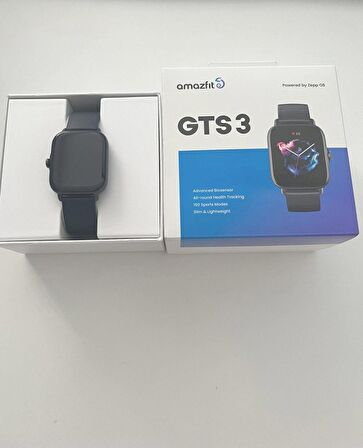 Amazfit GTS 3 Akıllı Saat Siyah (OUTLET) (12 AY EVOFONE GARANTİLİ)