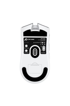 Attack Shark X11 Beyaz Şarjlı Makrolu Ergonomik Optik Kablolu/Kablosuz Oyuncu Mouse Outlet