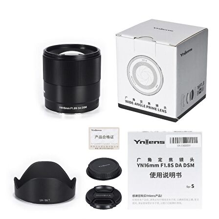 Yongnuo YN16mm F1.8S DA DSM APS-C Sony E-Mount Uyumlu Geniş Açı Lens