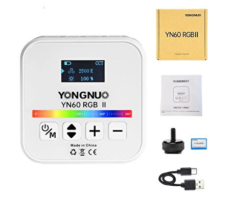 Yongnuo YN60-RGB II Dahili Bataryalı Mobil LED Işık - Beyaz Kasa