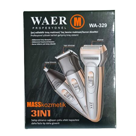 Waer WA329 Kuru Çok Amaçlı Tıraş Makinesi