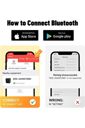 B3S Etiket Makinesi Kablosuz Taşınabilir Bluetooth - USB Şarjlı (Türkiye Garantili)