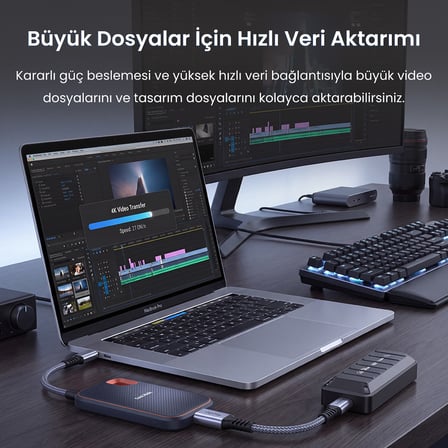 VegGieg USB-C to USB-A Dişi OTG Adaptör USB 3.2 10Gbps Type-C Dönüştürücü