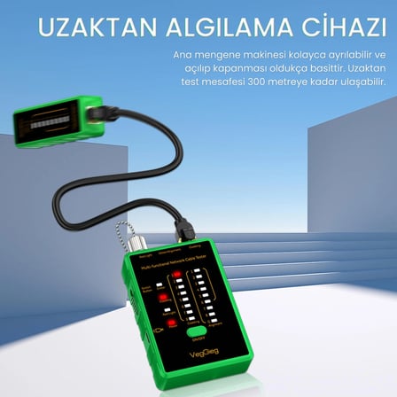 Veggieg Multi Fonksiyonel Fiber Optik RJ45 Network Ethernet Ağ Kablo Test Cihazı