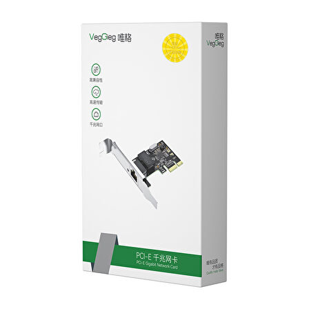 VegGieg PCI-E Express 1000 Mbps Gigabit Harici RJ45 Ethernet Ağ Kartı