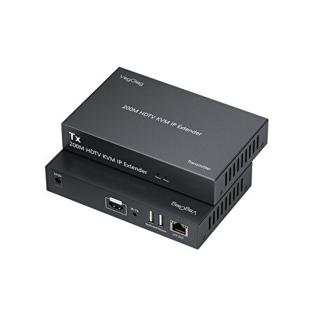 VegGieg 1080P Full HD 60Hz HDMI KVM IP Extender 200 Metre CAT5E/6 HDMI Menzil Genişletici Uzatıcı
