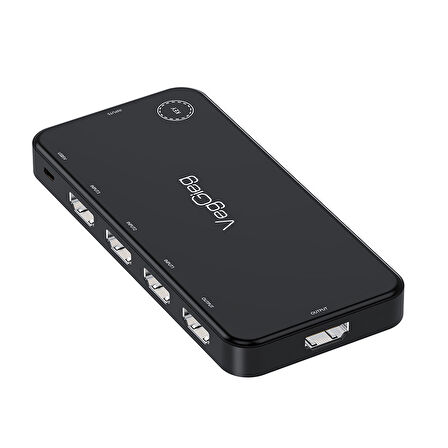 VegGieg 4K HDMI 2.0 Görüntü Seçici 5 Giriş 1 Çıkış Kumandalı Switch