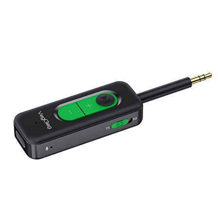 Veggieg Aux Bluetooth 5.4 Transmitter & Receiver Kablosuz Ses Adaptörü