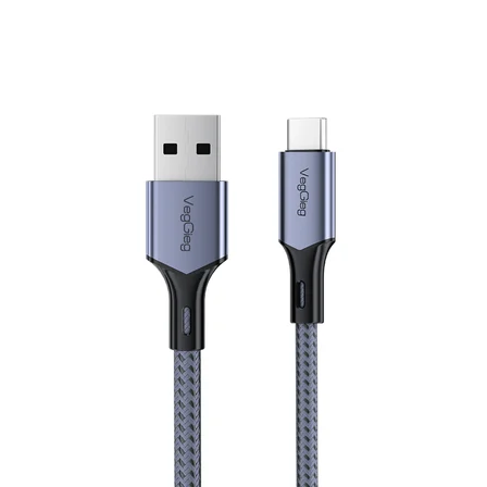 VegGieg USB-A to USB-C 60W 3A Type-C Hızlı Şarj ve Data Kablosu 2 Metre