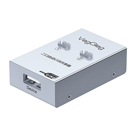 Veggieg USB 2.0 Anahtarlı 2 Portlu Yazıcı Printer Çoklayıcı Sharing Switch