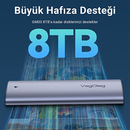 VegGieg 10Gbps USB 3.1 GeN2 M.2 SATA NGFF NVME SSD Disk Kutusu