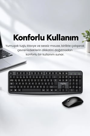 VegGieg MK700 2.4GHz Kablosuz Multimedia Türkçe Q Klavye Mouse Seti