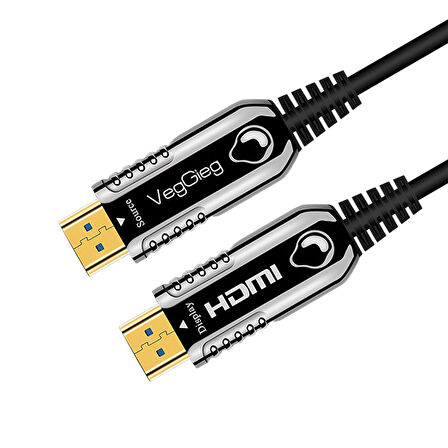 VegGieg 4K 60Hz 18Gbps HDR ARC HDCP Fiber Optik HDMI 2.0 Kablo 25 Metre