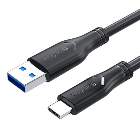 VegGieg USB 3.0 to Type-C 60W 10Gbps Data ve Şarj Kablosu 1 Metre