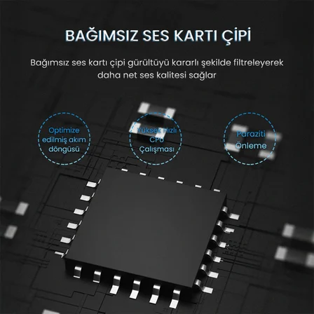 VegGieg Type-C Ses Kartı 3.5mm Kulaklık ve Mikrofon Girişli
