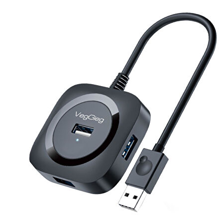 VegGieg 4 Portlu USB 2.0 Çoklayıcı Hub Siyah