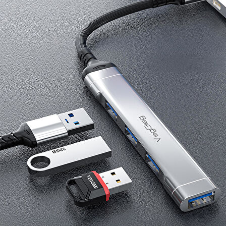 VegGieg USB 3.0 4 port 3*USB 2.0 ve 1*USB 3.0 Çoklayıcı Hub