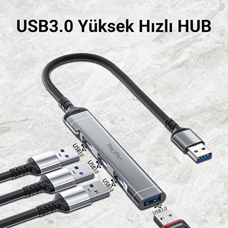 VegGieg USB 3.0 4 port 3*USB 2.0 ve 1*USB 3.0 Çoklayıcı Hub