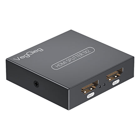 Veggieg 4K 30Hz 1 Giriş 2 Çıkış HDMI Splitter Görüntü Ayırıcı Bölücü Adaptör