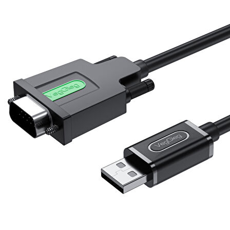 VegGieg USB 2.0 to RS232 DB9 PL2303 Chip Dönüştürücü Adaptör Kablo 1.5 Metre