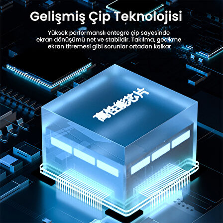 VegGieg USB-A to 4K 30Hz HDMI ve 1080P 60Hz VGA Görüntü Çevirici Kablo
