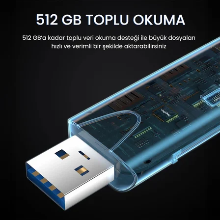VegGieg Type-C ve USB 3.0 SD-MicroSD TF Kart Okuyucu