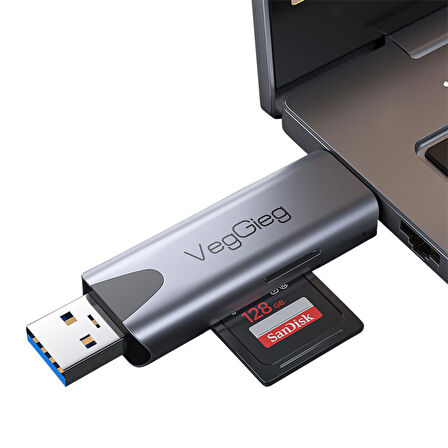 VegGieg Type-C ve USB 2.0 SD-MicroSD TF Kart Okuyucu