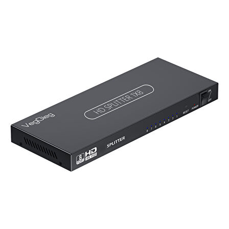 Veggieg 1080P Full HD 1 Giriş 8 Çıkış HDMI Splitter Görüntü Ayırıcı Bölücü Adaptör