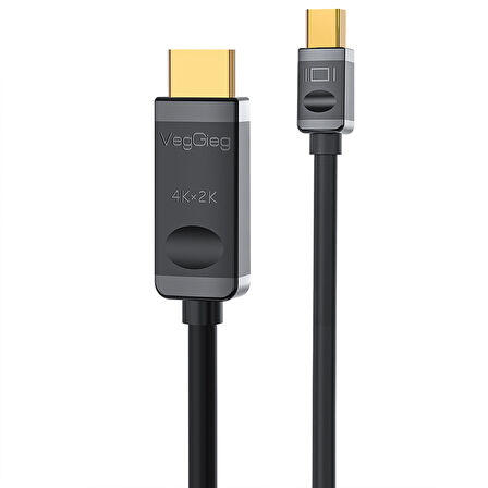 VegGieg 4K 30Hz Mini DisplayPort to HDMI Dönüştürücü Kablo 3 Metre