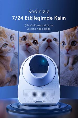 Zampa CATLINK Kameralı Yapay Zekâlı Akıllı Otomatik Kedi Tuvaleti - Scooper Pro Ultra