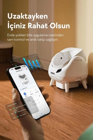 Catlink Üstü Açık Otomatik Kedi Tuvaleti Scooper Open-X Gri