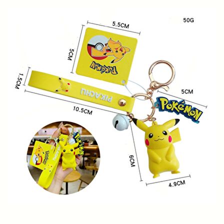 ThreeMB Toys Pokemon Orijinal Lisanslı Anahtarlık Pikachu