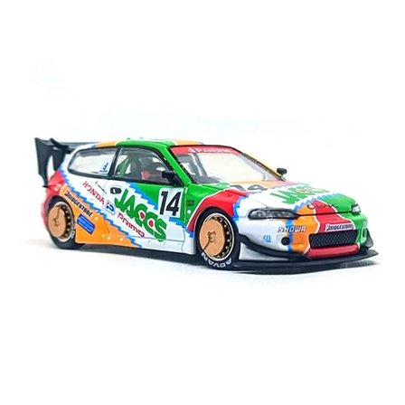 Pop Race Pandem Honda Civic EG6 Metallic JACCS 1:64 Diecast Model Araba PR64-128
