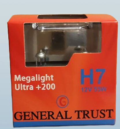 General Trust Megalıght Ultra H7 12v 55w 200 % Fazla Işık